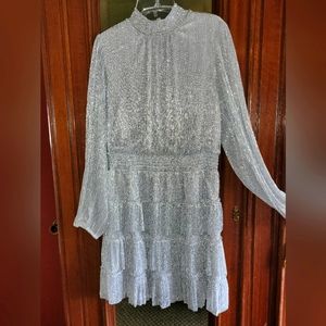 Express Brand Silver Cocktail Dress Size M